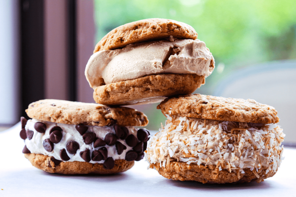 7 Best Ice Cream Shops In Maui | Island Guide Hawaii Calling a stack of ice cream sandwiches