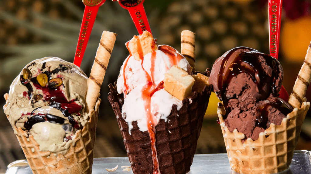 7 Best Ice Cream Shops In Maui | Island Guide Hawaii Calling ice cream cones with a spoon in them
