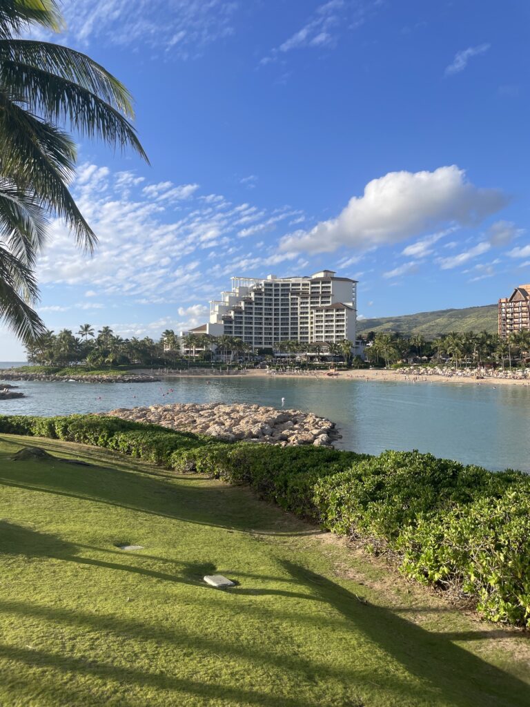 Best Places To Stay In Hawaii (2025)| A Hotel & Island Guide Hawaii Calling Four Season O'ahu in the background near the Ko Olina Lagoons, one of the Best Places To Stay In Hawaii on the island of O'ahu