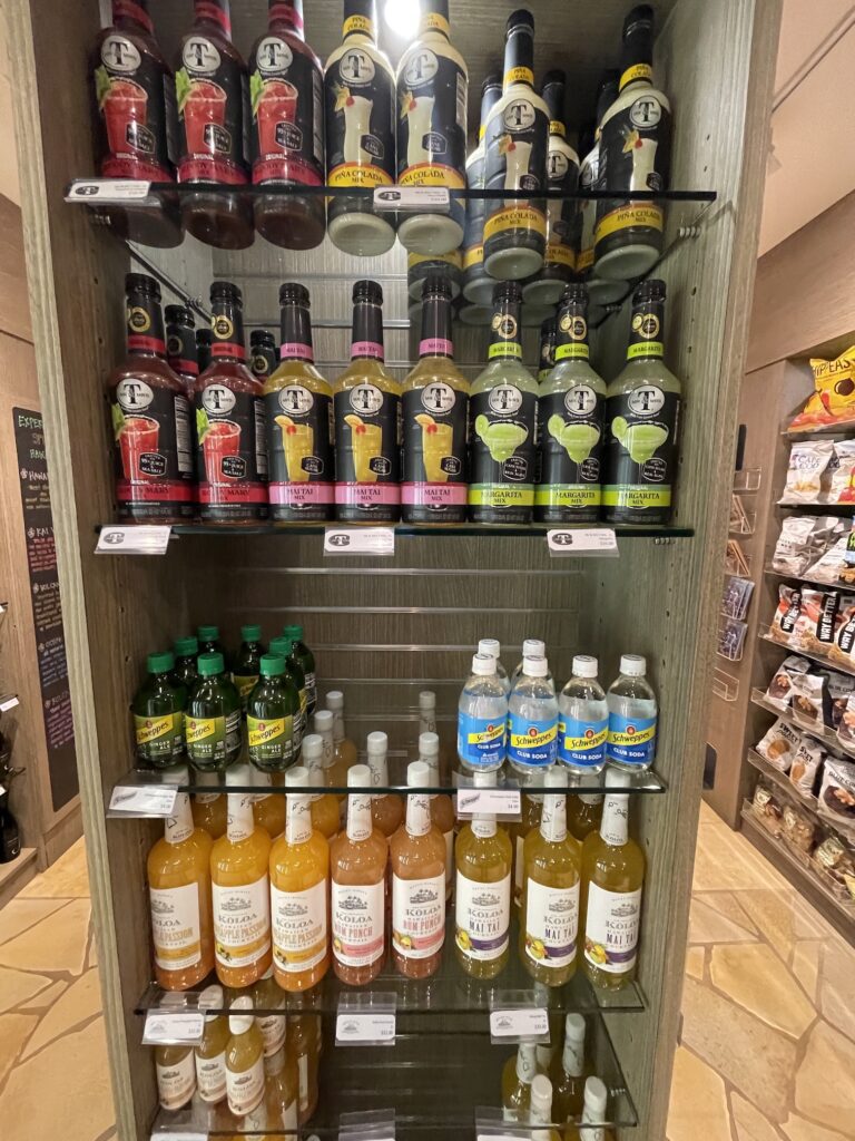 Review & Video | Marriott Ko Olina Beach Club An Amazing Location Hawaii Calling a shelf with bottles of liquid