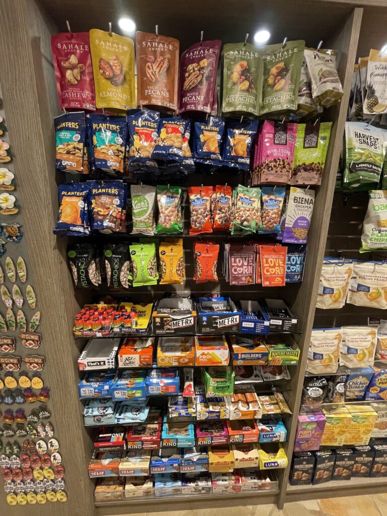 Review & Video | Marriott Ko Olina Beach Club An Amazing Location Hawaii Calling a shelf with food items on it