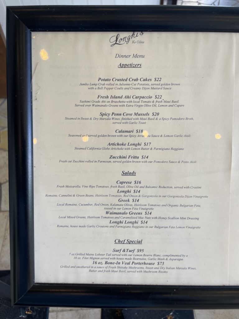 Review & Video | Marriott Ko Olina Beach Club An Amazing Location Hawaii Calling a menu on a black frame