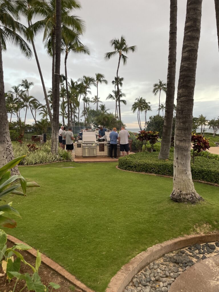 Review & Video | Marriott Ko Olina Beach Club An Amazing Location Hawaii Calling a group of people standing around a barbecue grill