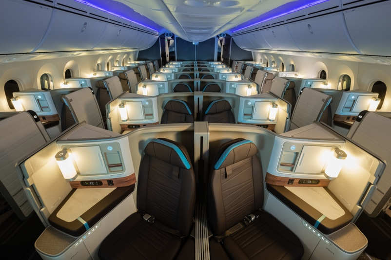 Hawaiian Airlines Reveals Luxurious Boeing 787 Dreamliner Cabins Hawaii Calling Business class for the Hawaiian Airlines New Boeing 787 Dreamliner