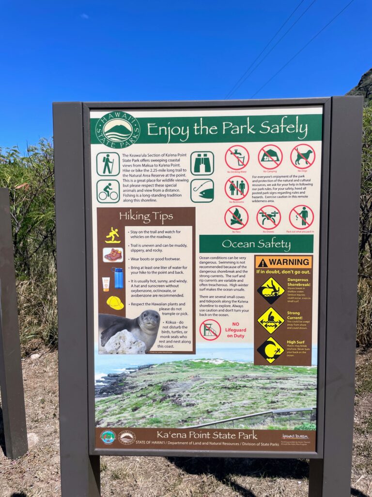 Ka'ena Point Hike: An Unforgettable Experience in Hawaii Hawaii Calling a sign with information on it