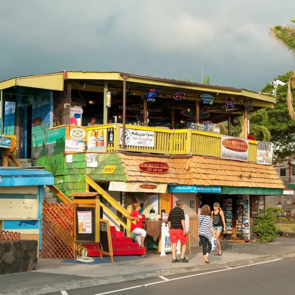 The 49 Best Things To Do In Kona Hawaii Calling a building with many signs on it