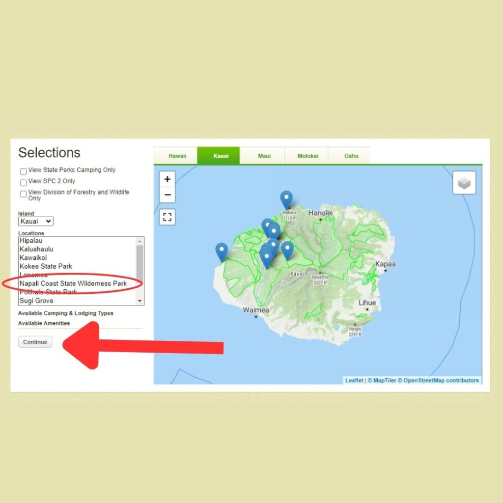 Kalalau Trail Guide: Planning Your Ultimate Hiking Adventure Hawaii Calling a screenshot of a map