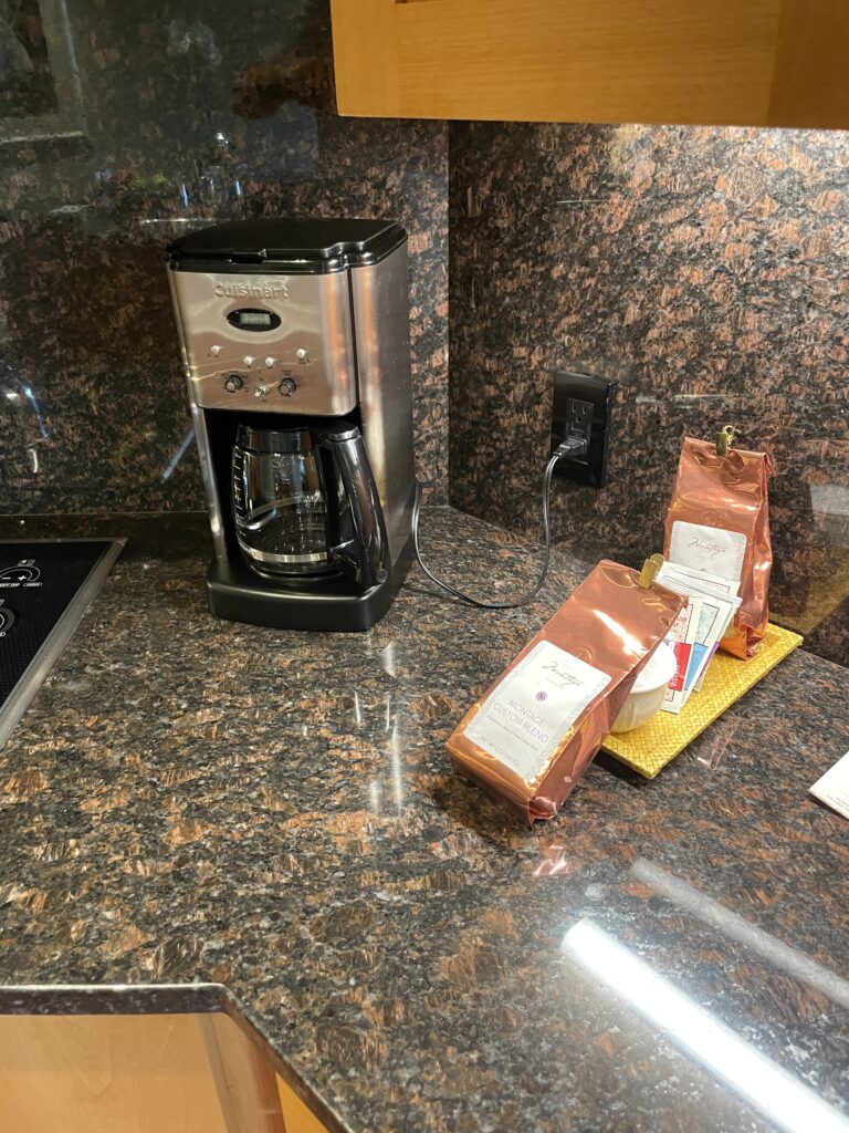 Review Montage Kapalua Bay | Maui Luxury Hawaii Calling a coffee maker on a counter