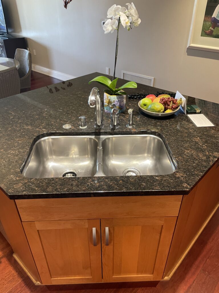 Review Montage Kapalua Bay | Maui Luxury Hawaii Calling a kitchen sink with fruit and a plant on the counter