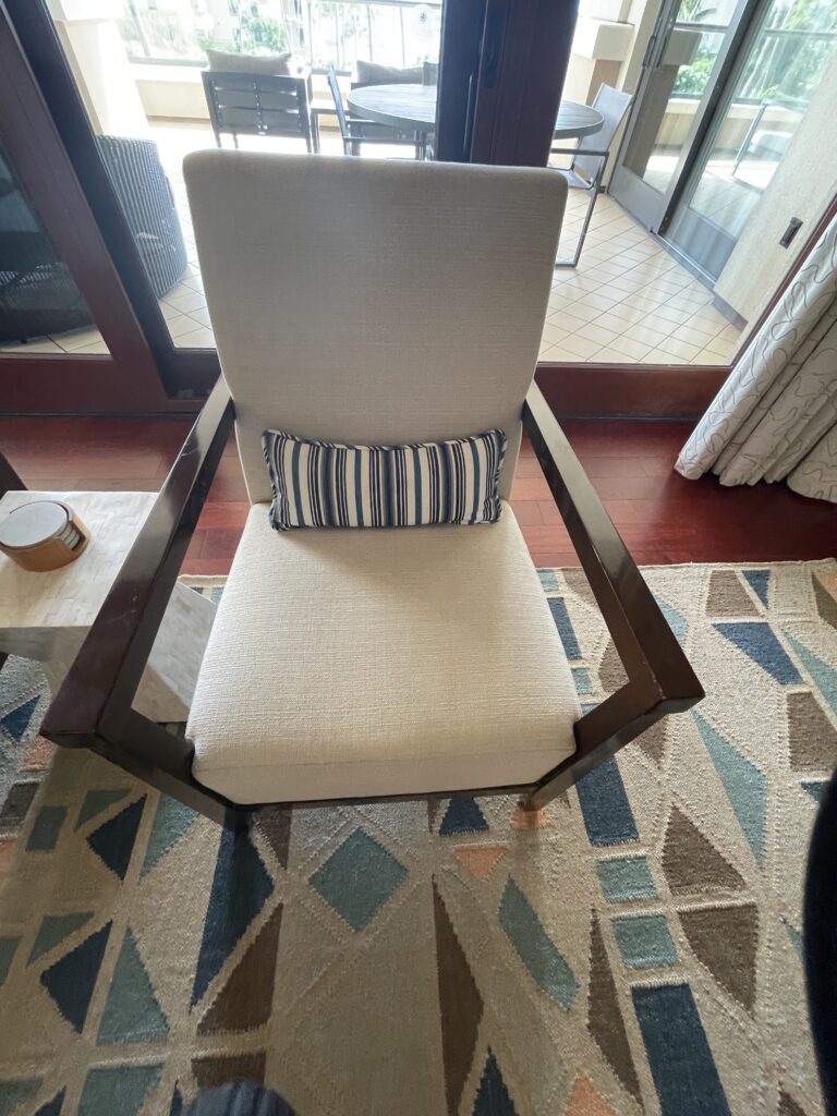 Review Montage Kapalua Bay | Maui Luxury Hawaii Calling a chair with a pillow on it