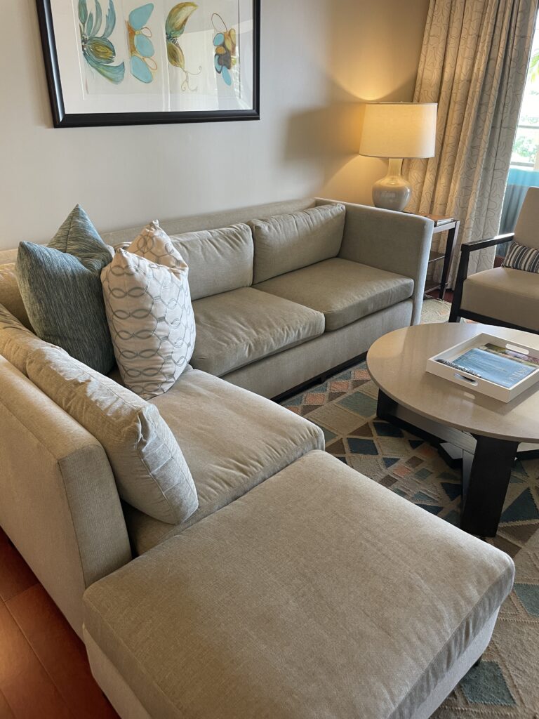 Review Montage Kapalua Bay | Maui Luxury Hawaii Calling a living room with a couch and a coffee table