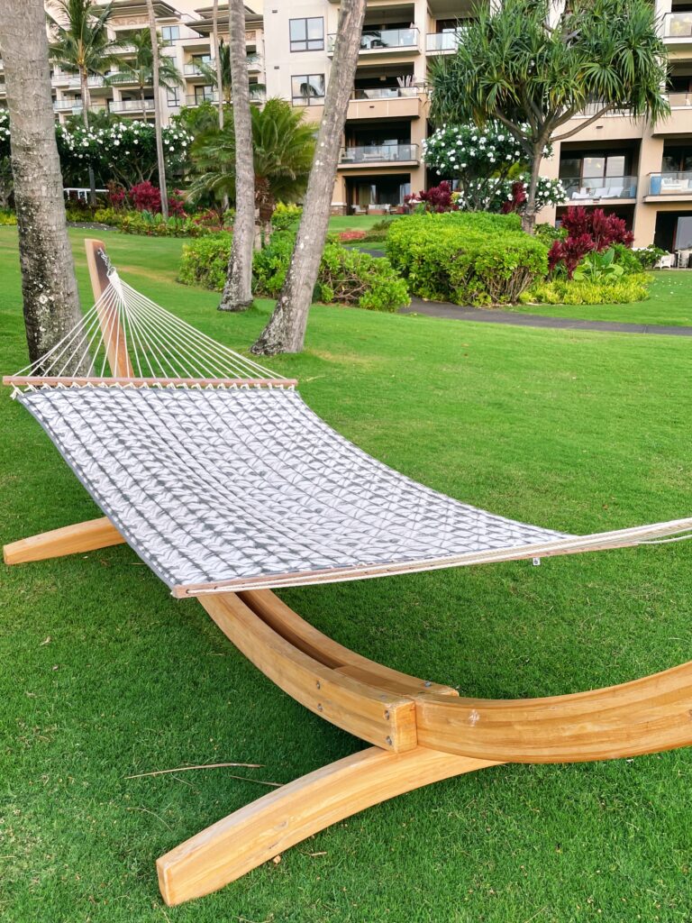 Review Montage Kapalua Bay | Maui Luxury Hawaii Calling a hammock on a lawn