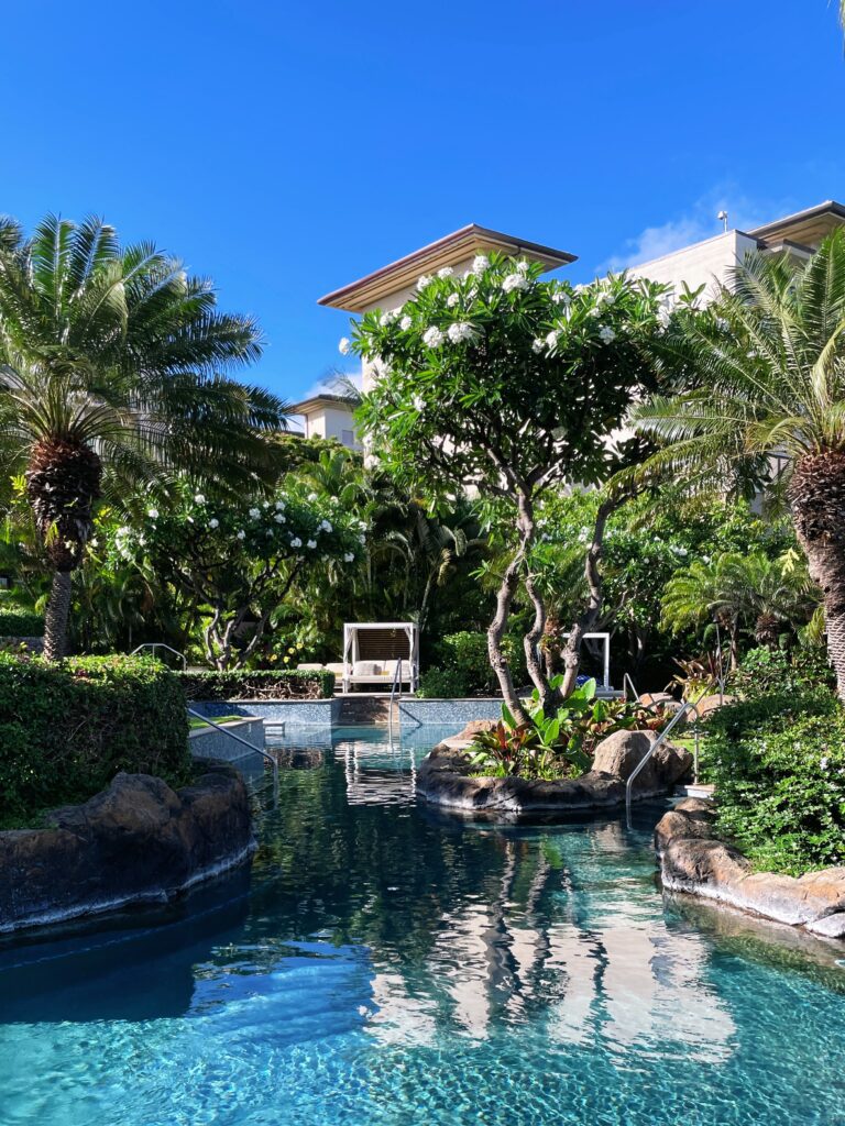 Review Montage Kapalua Bay | Maui Luxury Hawaii Calling a pool with trees and plants around it