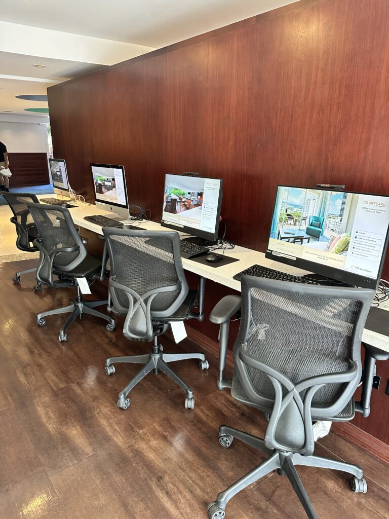 Courtyard by Marriott Waikiki Beach Review | Perfectly Positioned Hawaii Calling a row of computers in a room
