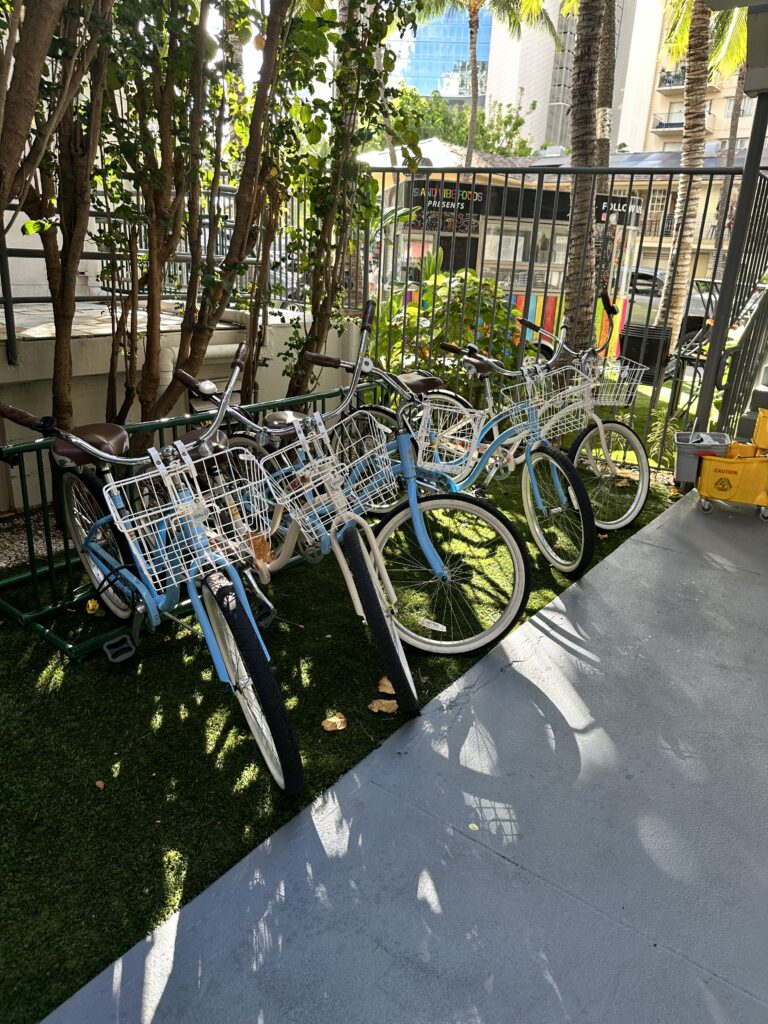 Courtyard by Marriott Waikiki Beach Review | Perfectly Positioned Hawaii Calling a group of bicycles parked on grass