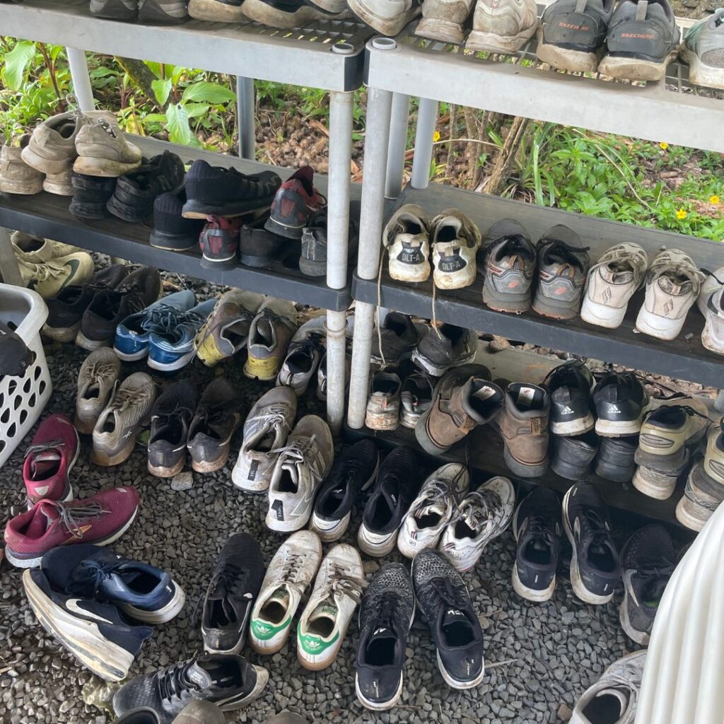 He'eia Fishpond Volunteer Opportunities: Participate in Ancient Aquaculture Hawaii Calling a group of shoes on a shelf