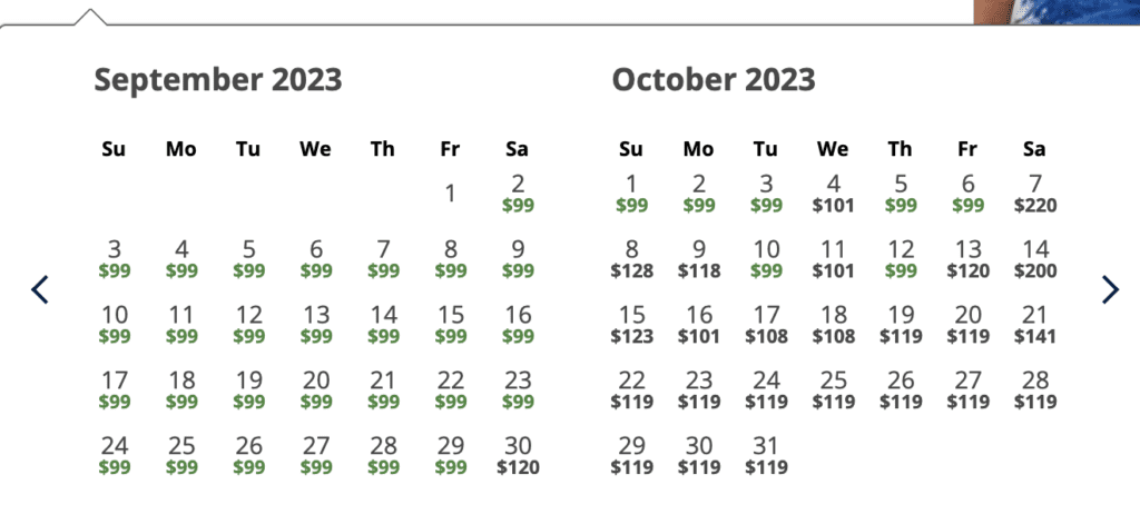 Flight Deals To Maui On Multiple Carriers Hawaii Calling a calendar with numbers and a few days of money
