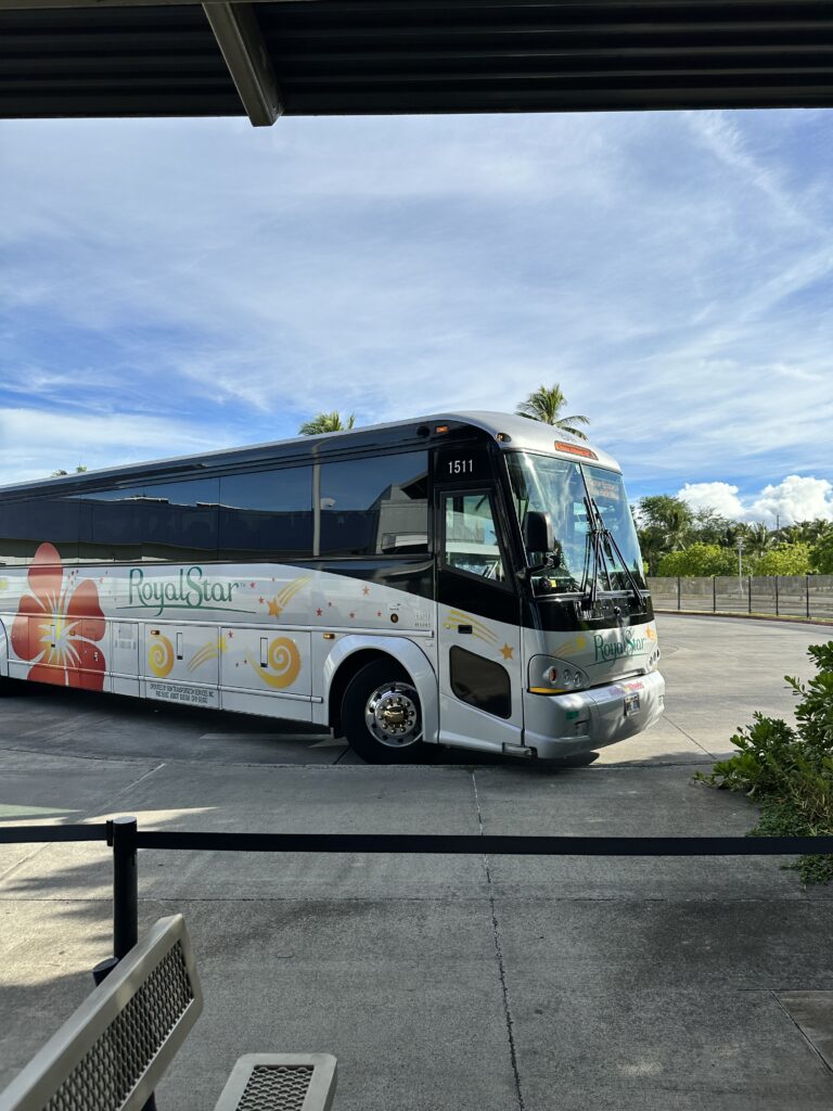 Volunteering At The Battleship Missouri Memorial | Amazing History Behind The Scenes Hawaii Calling a bus parked in a parking lot