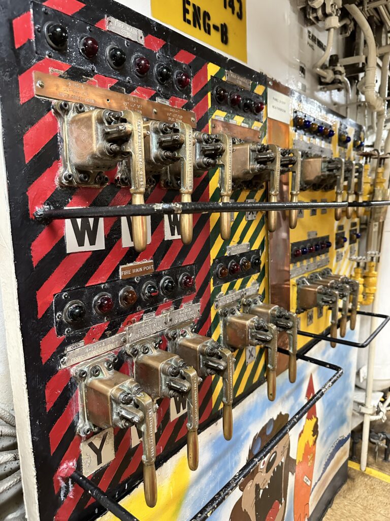 Volunteering At The Battleship Missouri Memorial | Amazing History Behind The Scenes Hawaii Calling a close up of a panel
