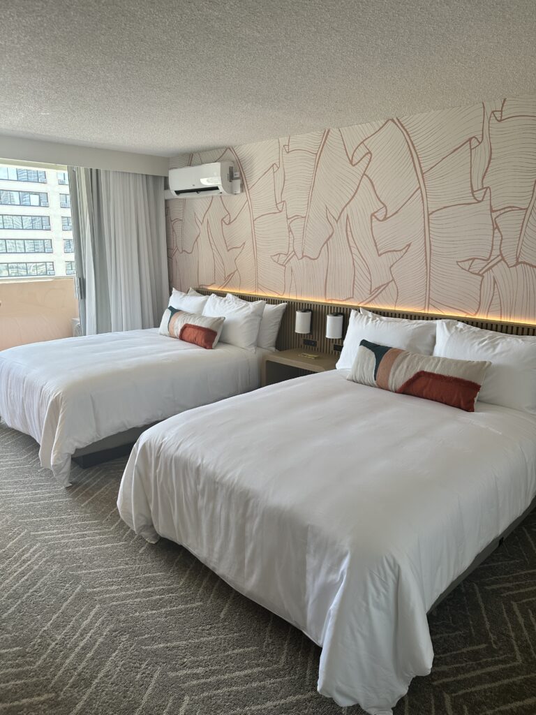 Romer Waikiki Sneak Peek | Renovations Complete Hawaii Calling two beds in a hotel room