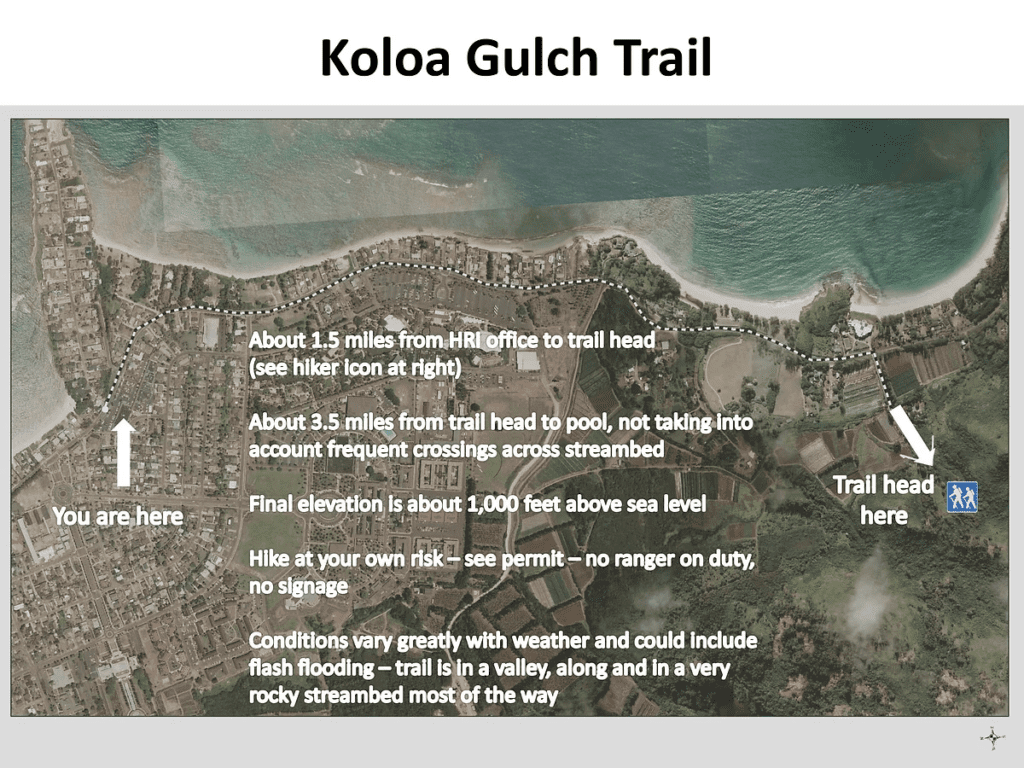 10 Spectacular Waterfall Hikes on Oahu Hawaii Calling a map of a trail