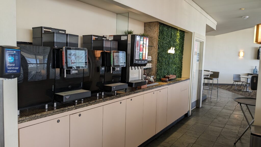 United Airlines Club Honolulu | Unique & Spacious Hawaii Calling a coffee machine in a room
