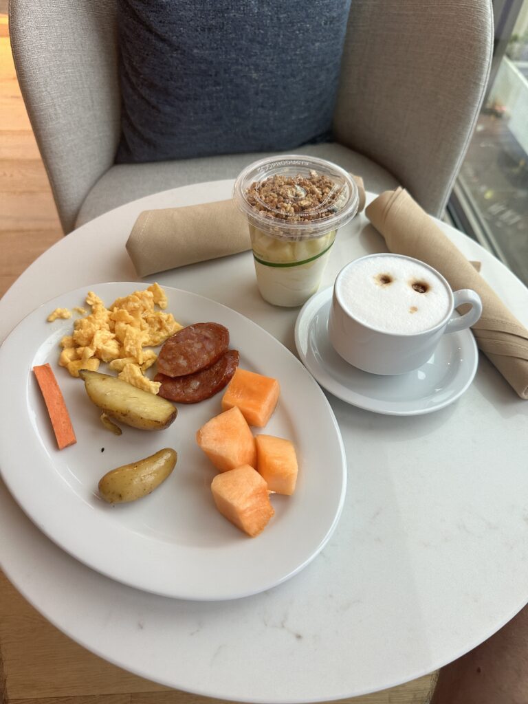 Review: Renaissance Honolulu Hotel & Spa | Oahu's Newest Hotel Hawaii Calling a plate of food and a cup of coffee on a table