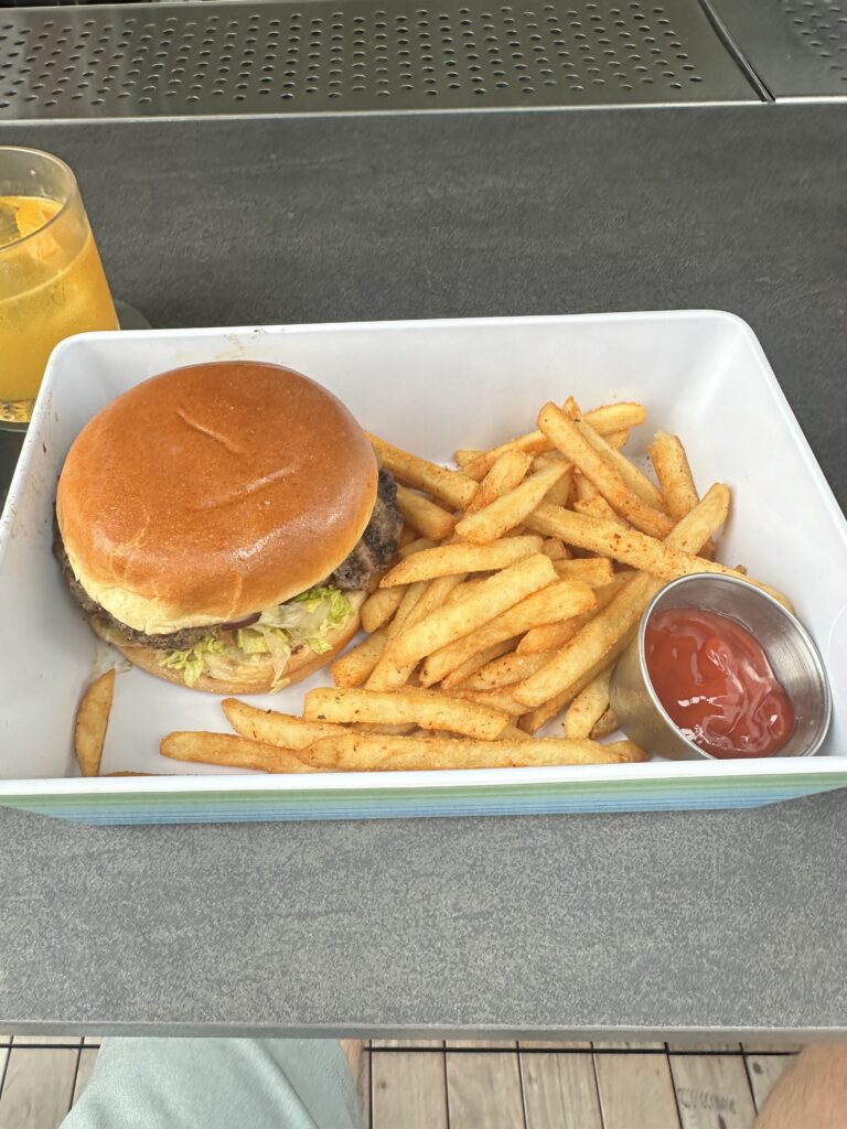 Review: Renaissance Honolulu Hotel & Spa | Oahu's Newest Hotel Hawaii Calling a burger and fries in a white container