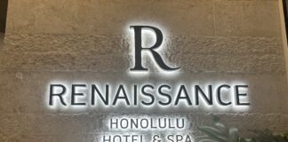 Review: Renaissance Honolulu Hotel & Spa | Oahu’s Newest Hotel a sign on a wall