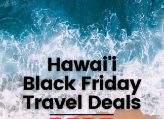 Best Hawai’i Black Friday Travel Deals (2025) a beach with waves crashing on it