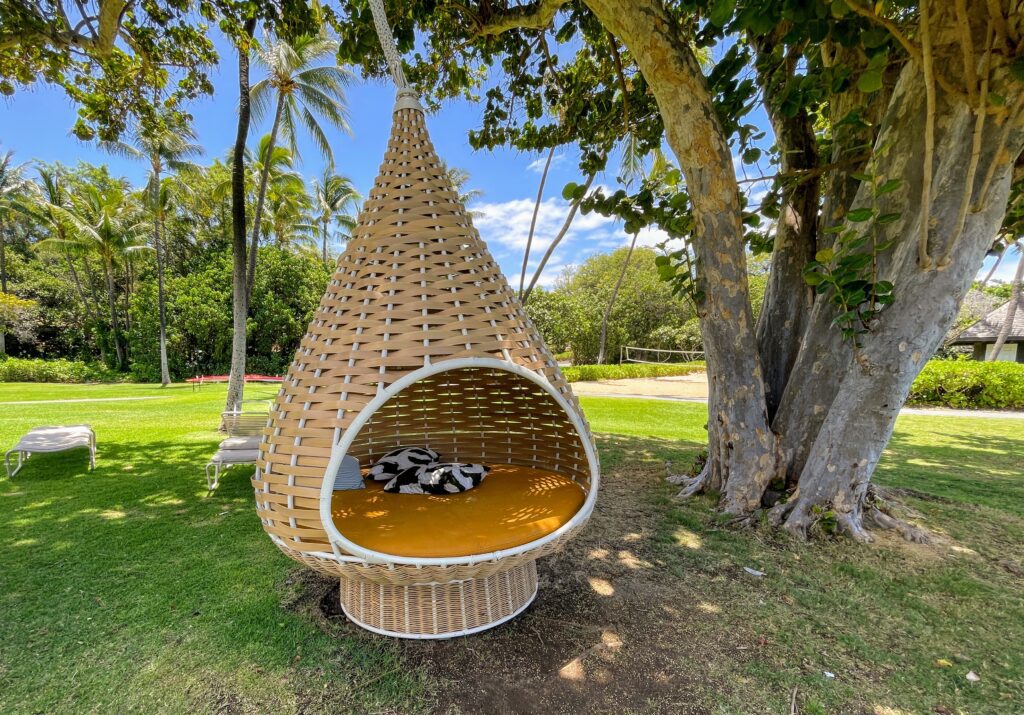 Mauna Kea Beach Hotel Wins Prestigious Historic Hotels of America Sustainability Champion Award Hawaii Calling a chair in a park