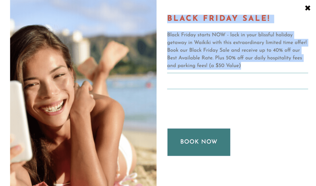 Best Hawai'i Black Friday Travel Deals (2025) Hawaii Calling a woman lying on the beach