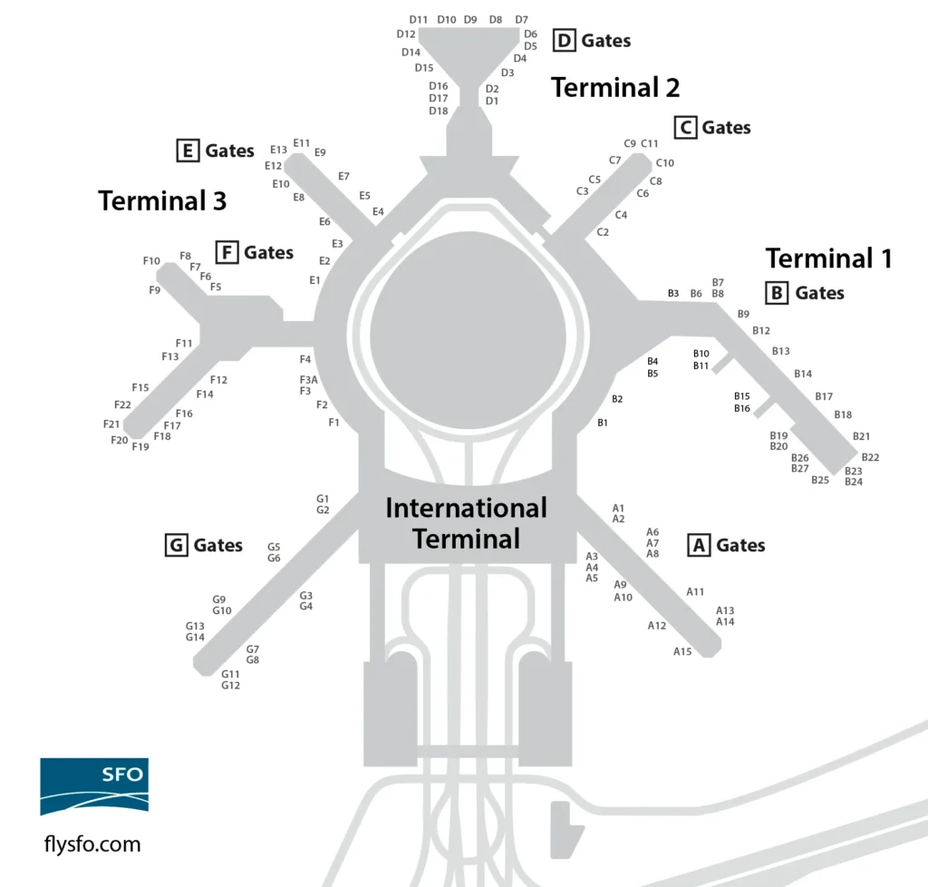 Hawaiian Airlines Moves to Harvey Milk Terminal 1 at SFO Hawaii Calling a map of an airport
