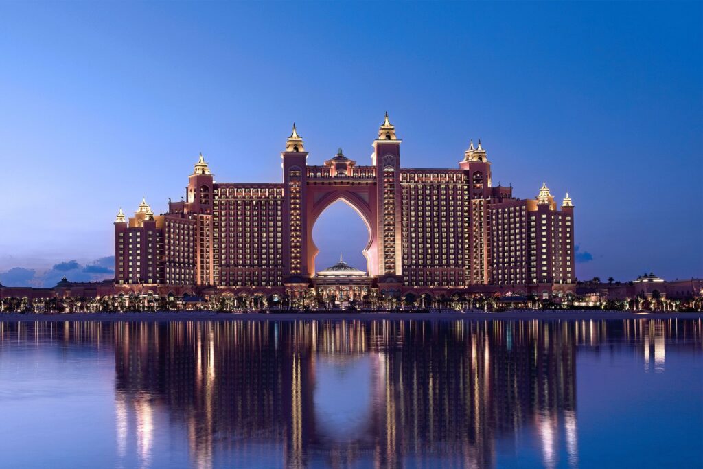 Ko Olina’s Atlantis Resort: Is Hawai‘i Ready for Another Mega-Resort? Hawaii Calling Atlantis, The Palm with lights on it