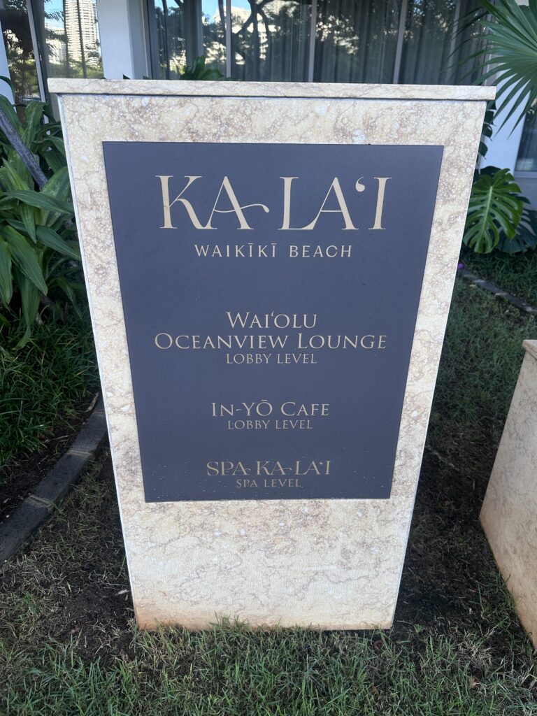 Ka La'i Waikiki Beach, A Hilton LXR Property | Review & Video Hawaii Calling a sign on a stone