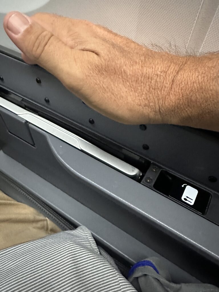 American Airlines Premium Economy Review: Honolulu (HNL) to Phoenix (PHX) on the Boeing 787-8 Hawaii Calling a hand on a seat