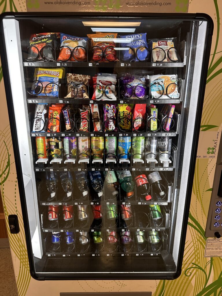 Mokulele Airlines Review: Honolulu (HNL) to Lāna‘i (LNY) | A Scenic Solo Flight Review Hawaii Calling a vending machine with different snacks