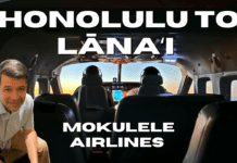 Mokulele Airlines Review: Honolulu (HNL) to Lāna‘i (LNY) | A Scenic Solo Flight Review people in the cockpit of a plane