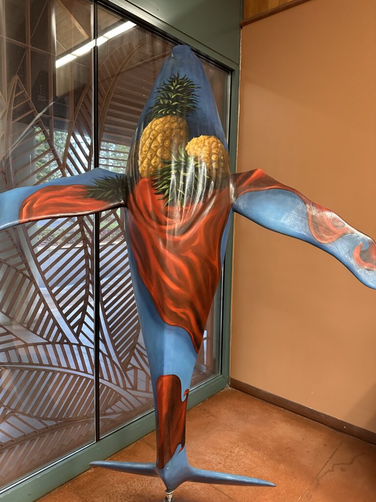 Lanai Airport Guide | (LNY) Lānaʻi Island Hawai'i Hawaii Calling a statue of a fruit on a wall