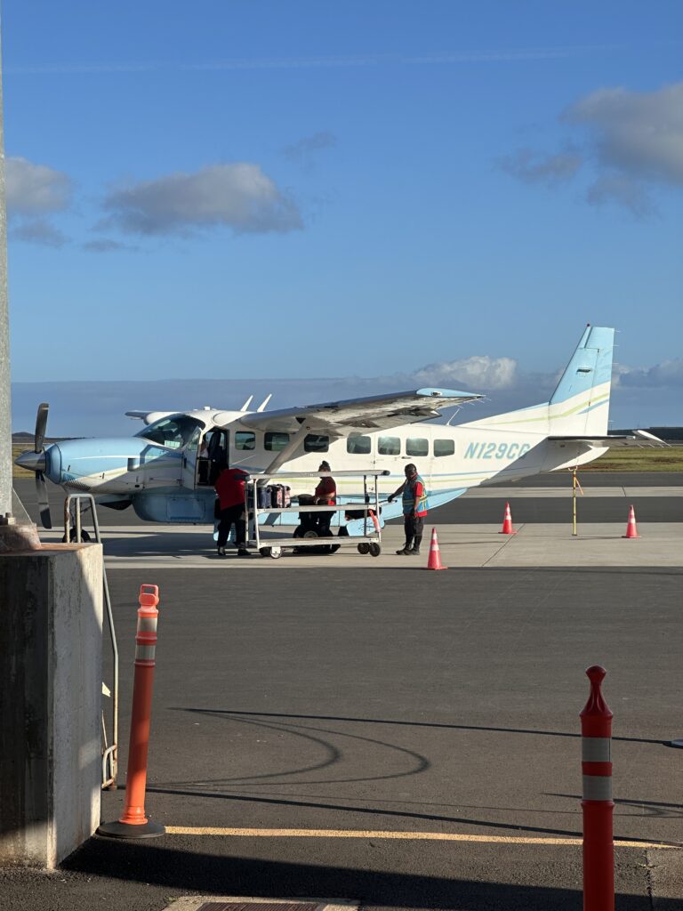 Lanai Airport Guide | (LNY) Lānaʻi Island Hawai'i Hawaii Calling a plane on the runway