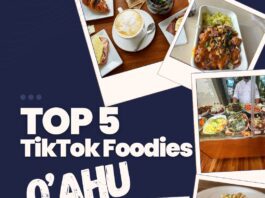 5 Must-Follow Hawai‘i Foodie TikTokers (2025) a collage of food on a table