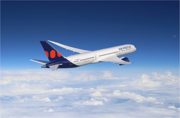 a plane flying in the sky