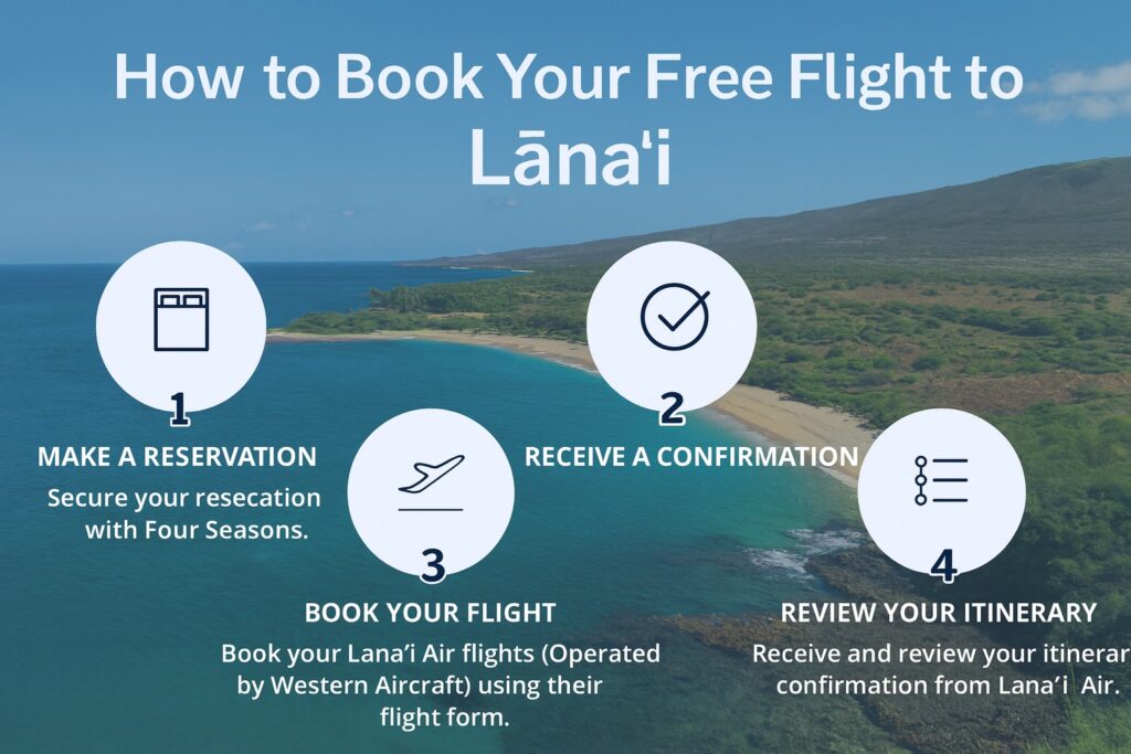 Free Flights from Honolulu to Lānaʻi with Four Seasons Resort Bookings Through 2026 Hawaii Calling a beach with land and mountains in the background