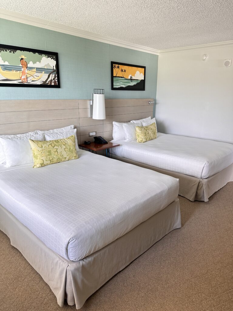 two beds in a room