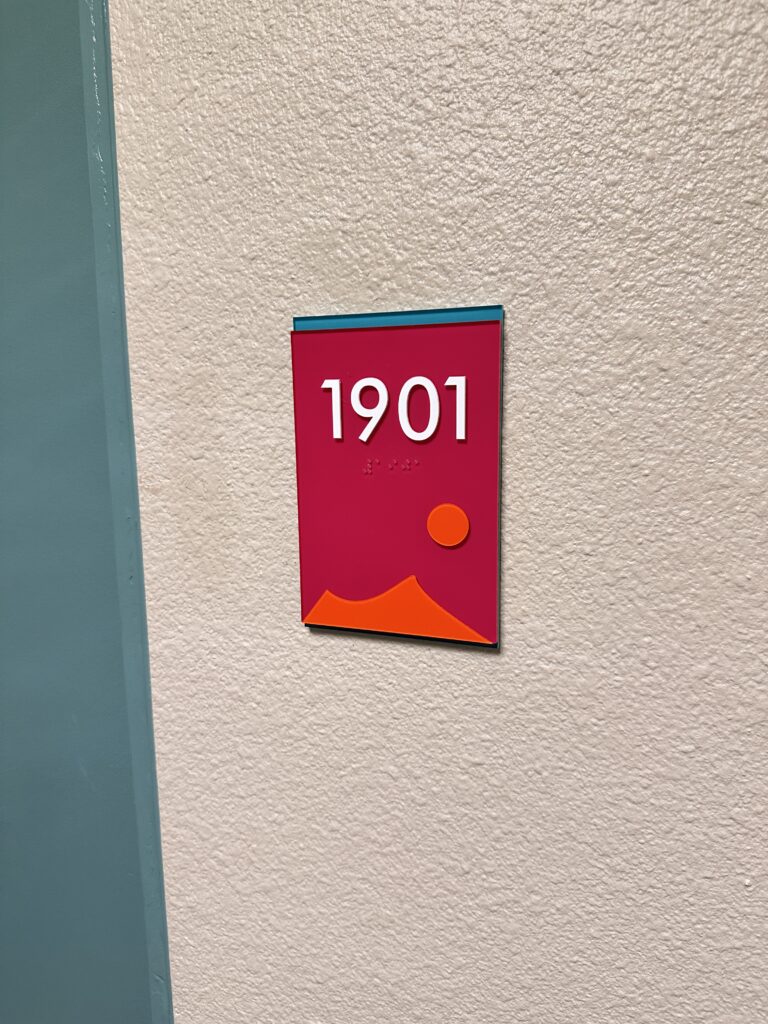 a sign on a wall