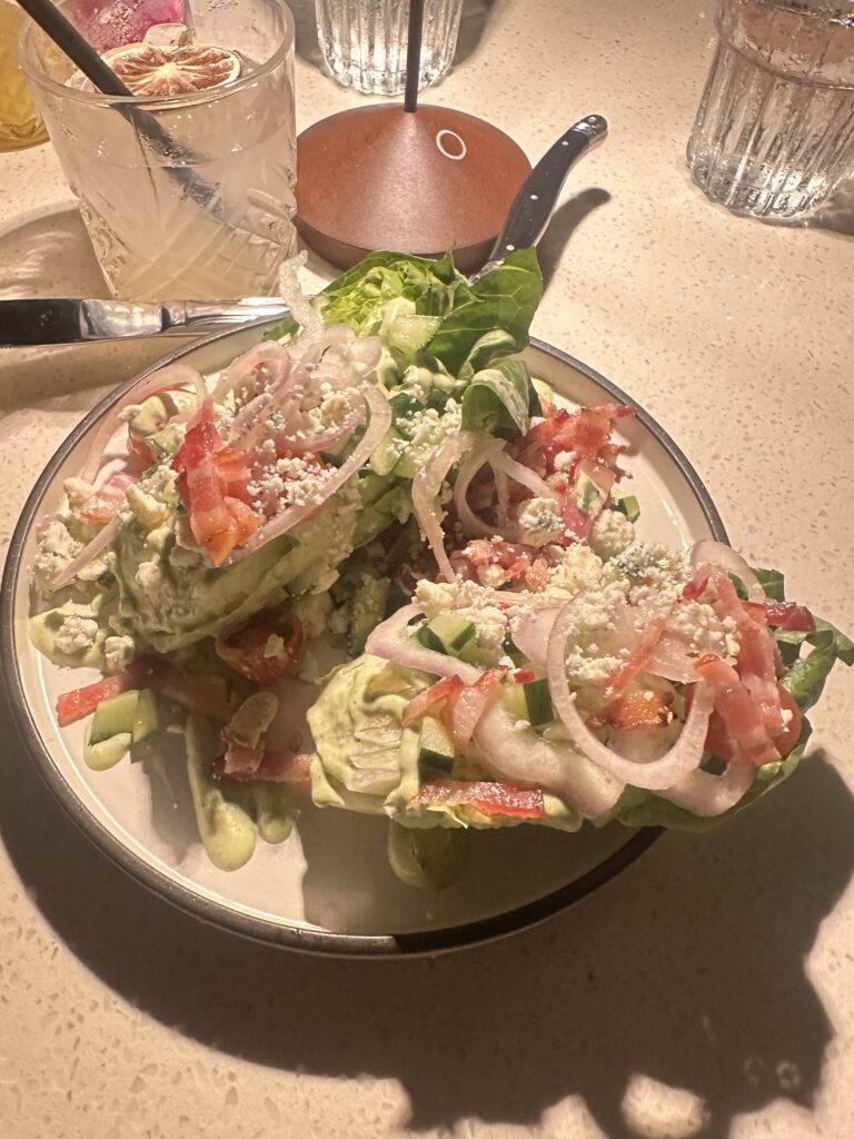 a plate of food on a table