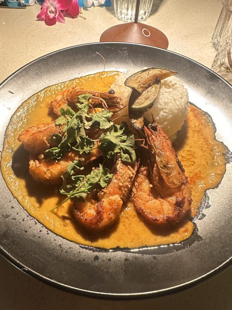 a plate of food on a table