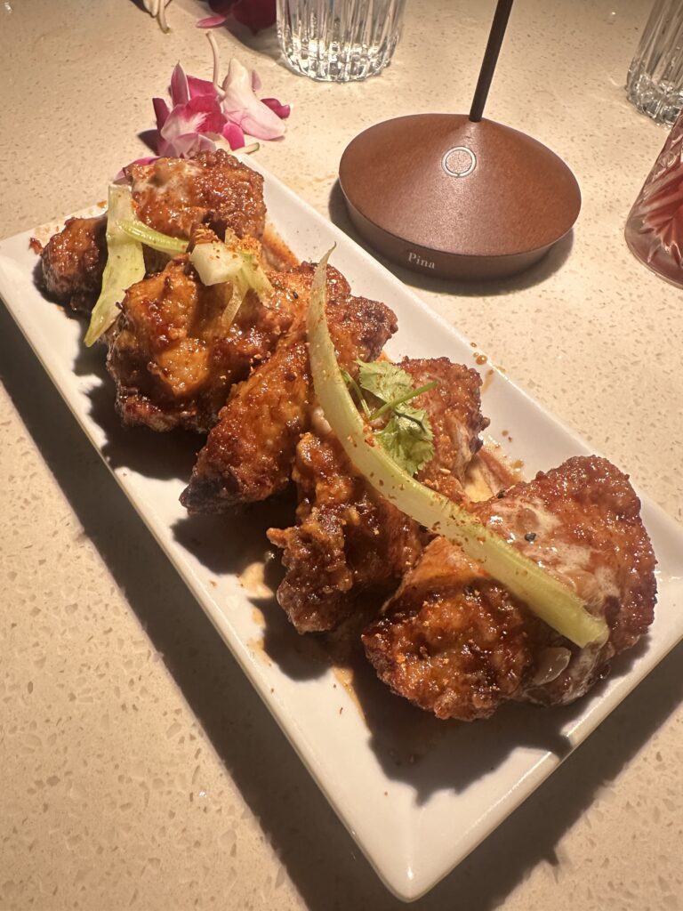 a plate of food on a table