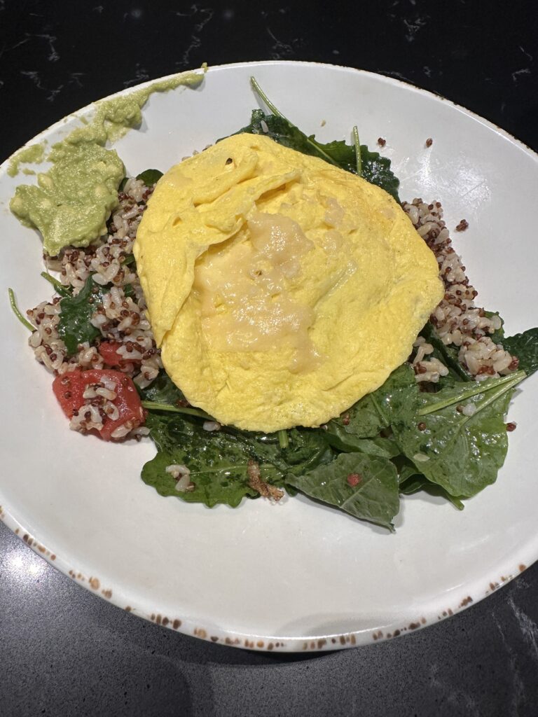 a plate of food on a table
