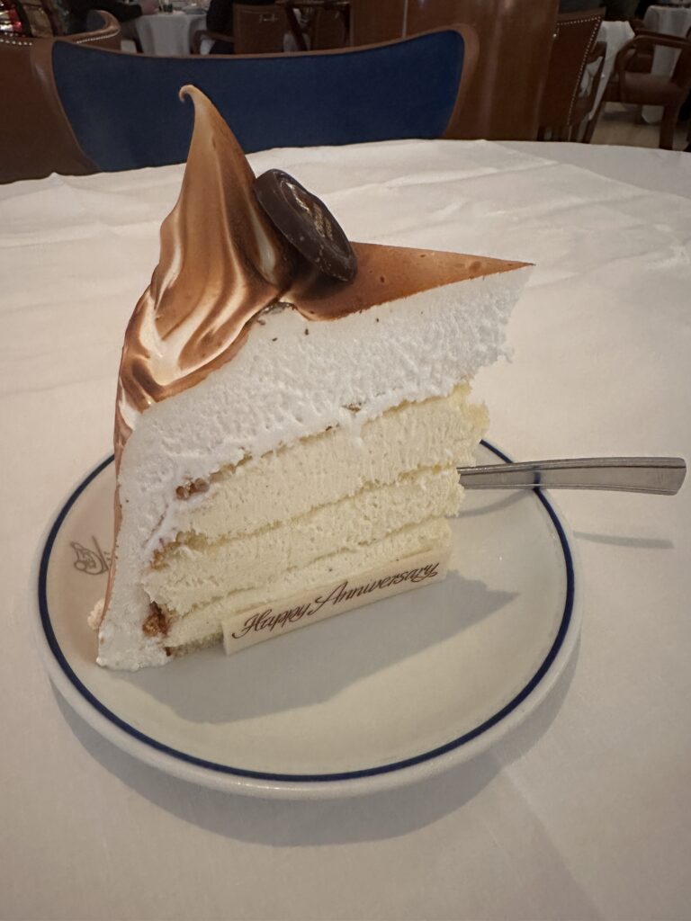 a slice of cake on a plate